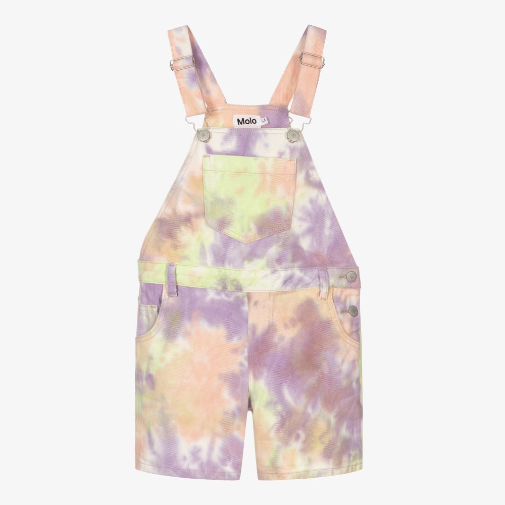 Molo-Teen Tie-Dye Dungaree Shorts | Childrensalon Outlet