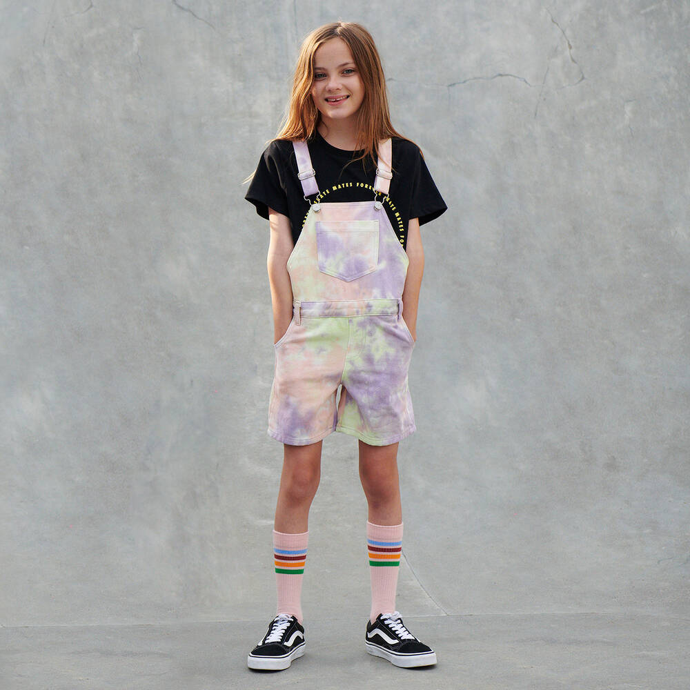 Molo-Teen Tie-Dye Dungaree Shorts | Childrensalon Outlet