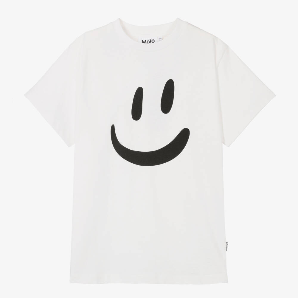Molo-Teen White Organic Cotton T-Shirt | Childrensalon Outlet