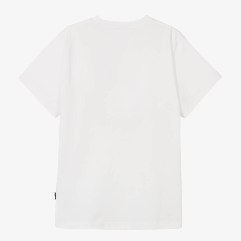 Molo-Teen White Organic Cotton T-Shirt | Childrensalon Outlet