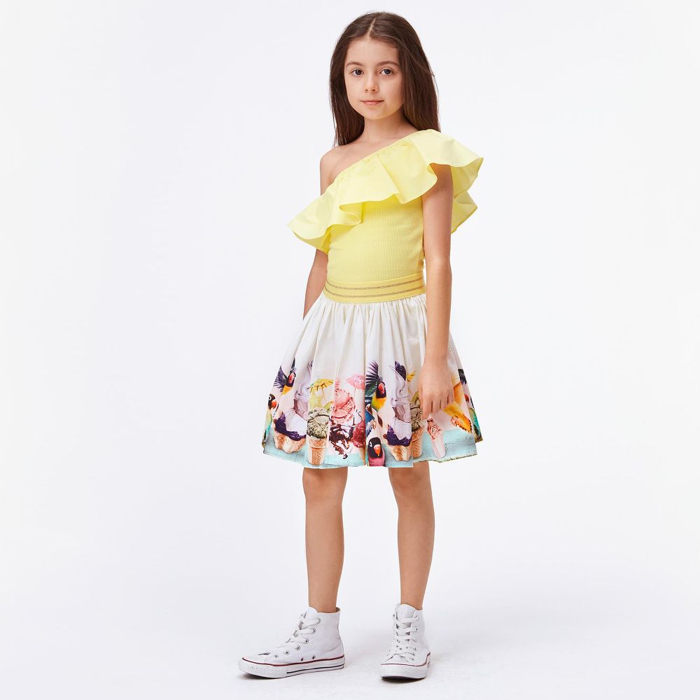 Molo Rebecca ruffled-trim one-shoulder top - Purple