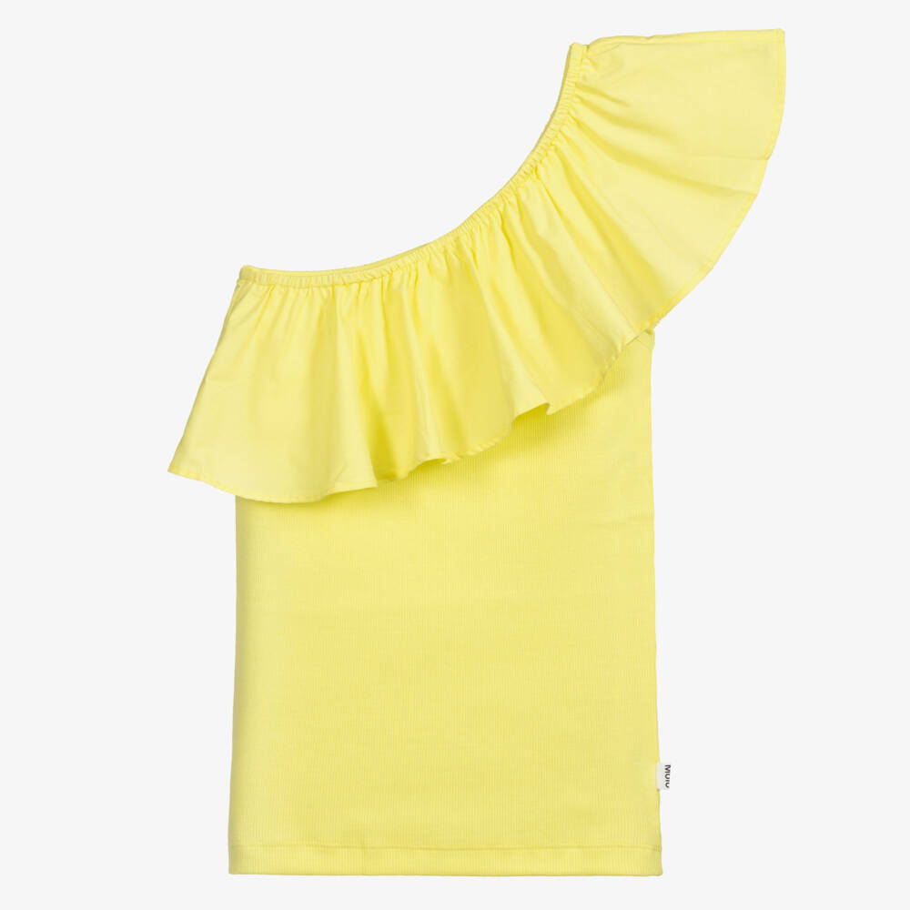 Molo-Teen Yellow One-Shoulder Top | Childrensalon Outlet