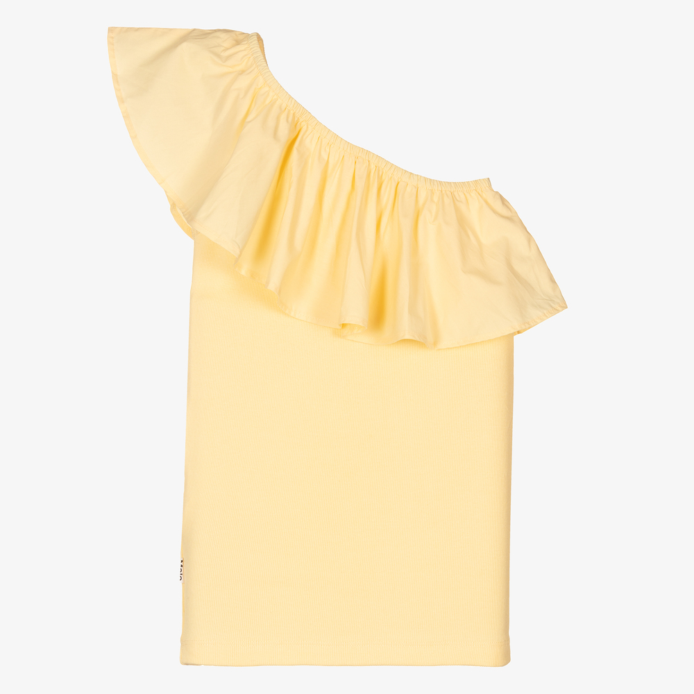 Molo-Teen Yellow One-Shoulder Top | Childrensalon Outlet