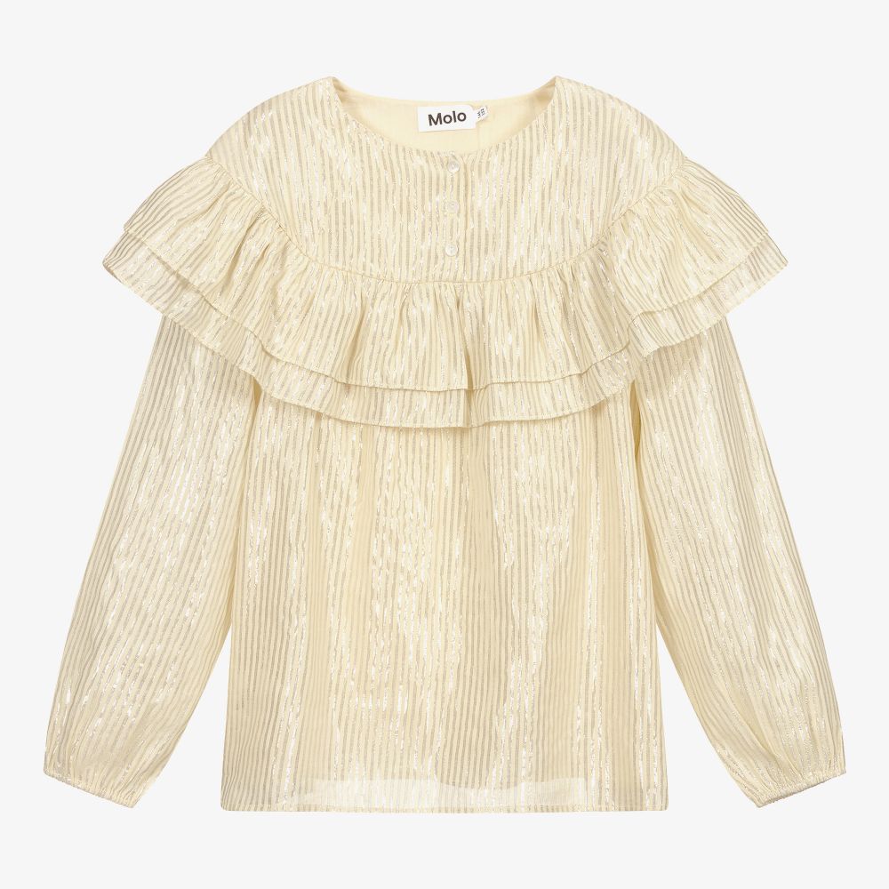 Molo-Teen Yellow Ruffle Blouse | Childrensalon Outlet