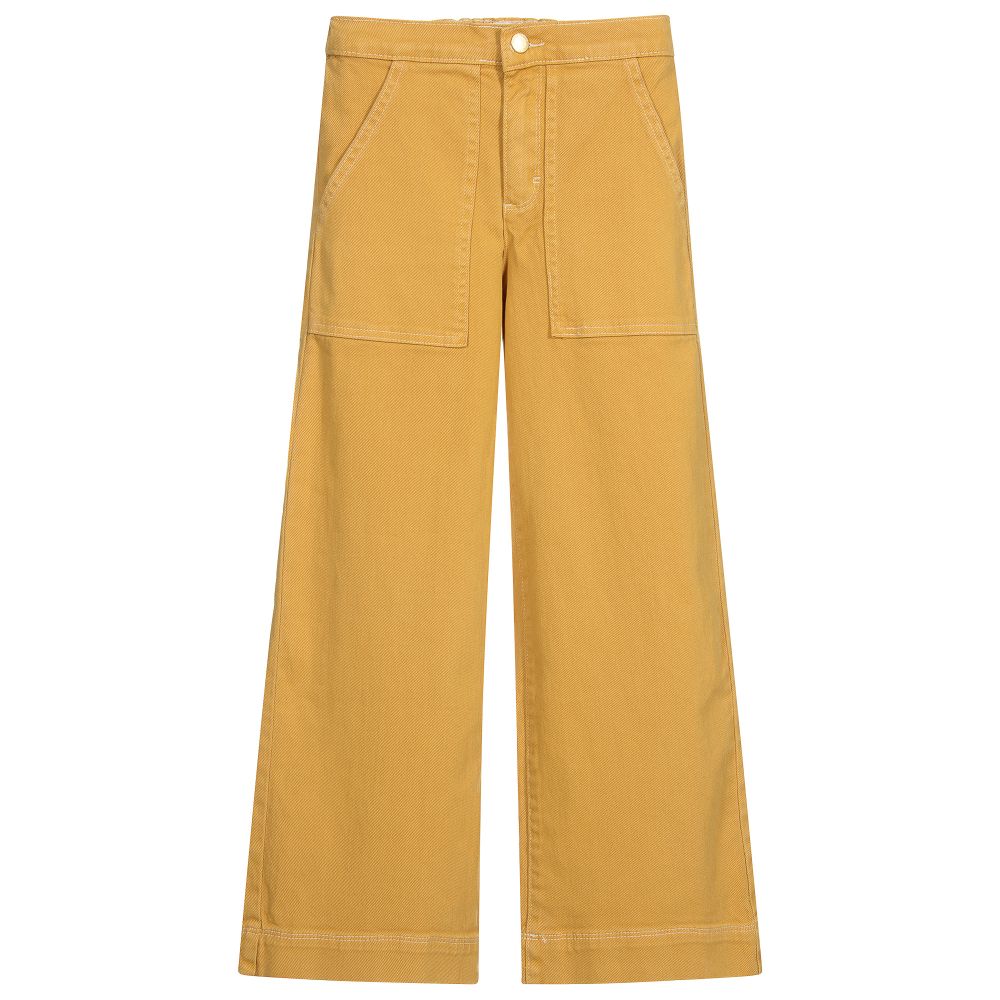 Molo - Teen Yellow Wide-Leg Trousers | Childrensalon