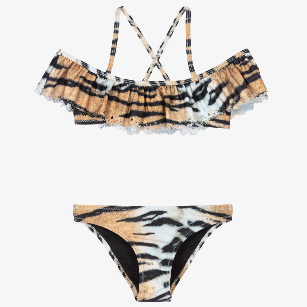Molo - Tiger Print Bikini (UPF 50+) | Childrensalon