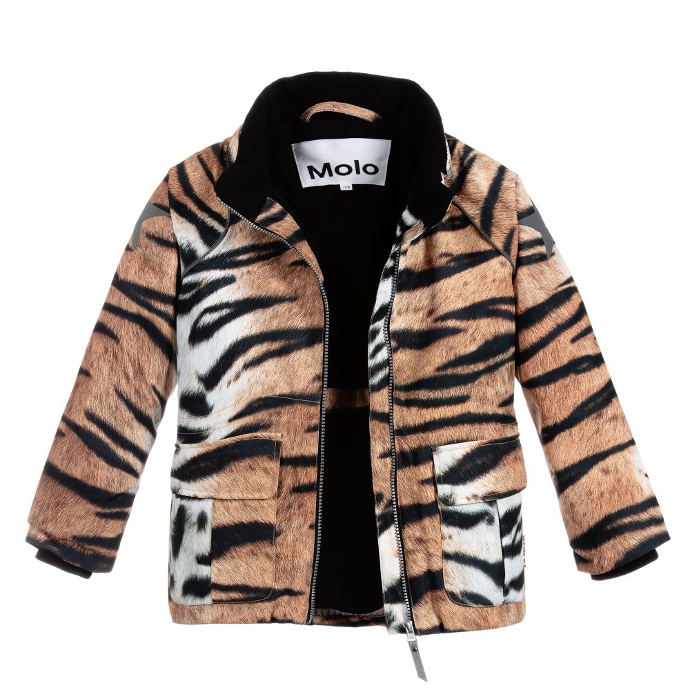 Molo-Tiger Print Ski Jacket | Childrensalon Outlet