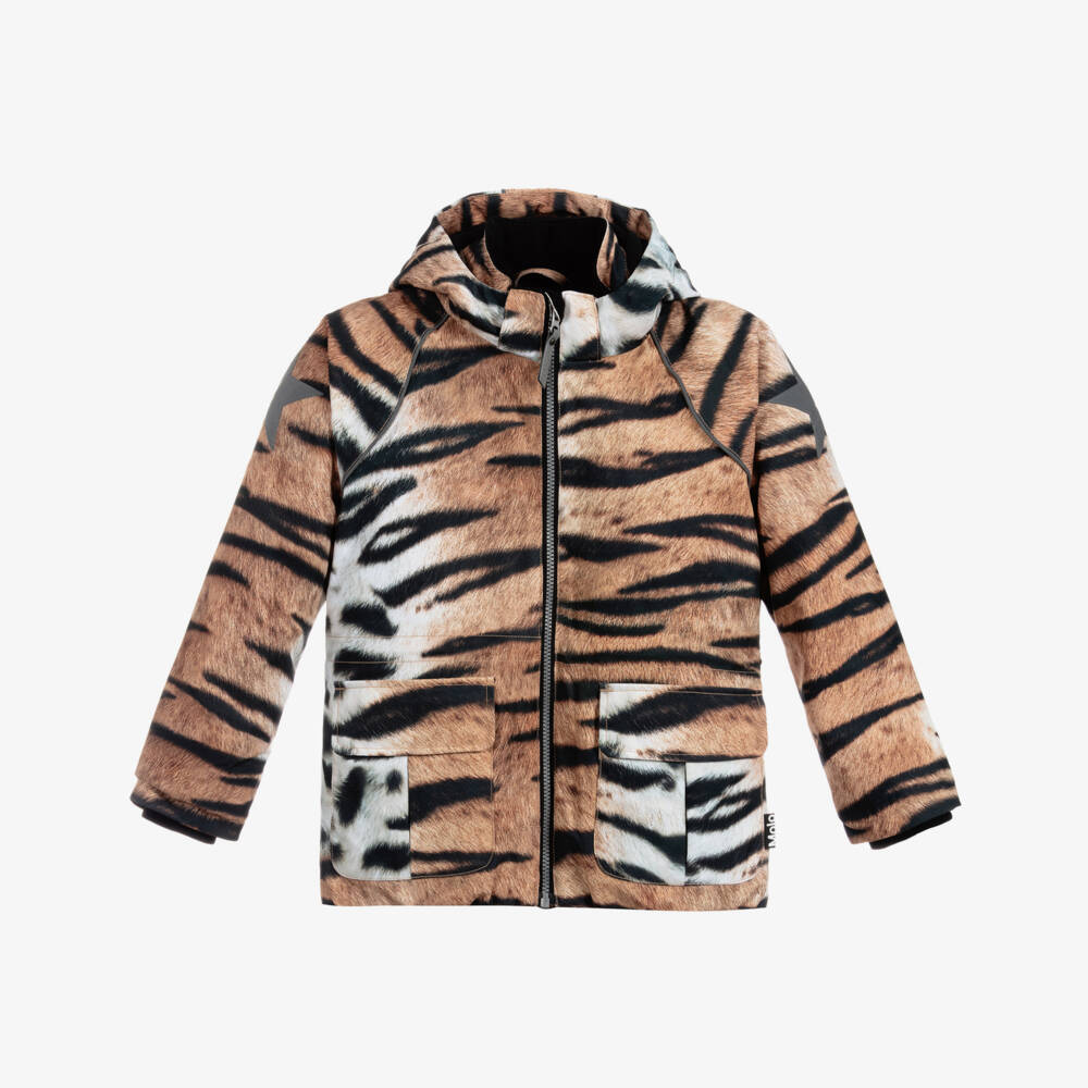 Molo-Tiger Print Ski Jacket | Childrensalon Outlet