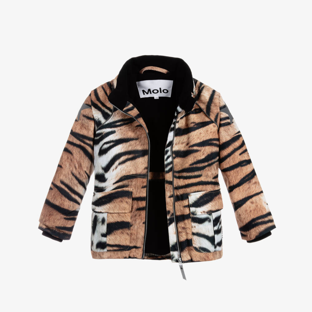 Molo-Tiger Print Ski Jacket | Childrensalon Outlet