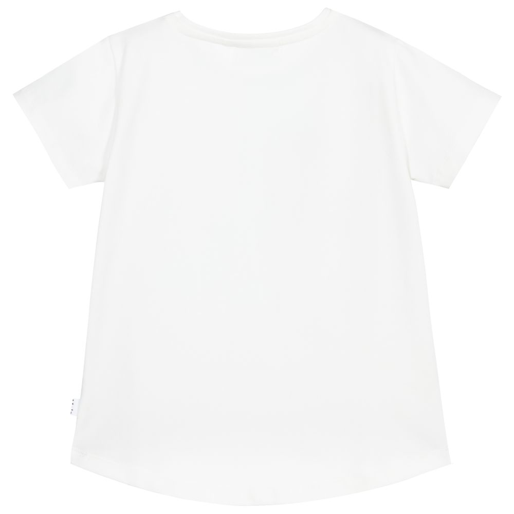 Molo-White Organic Cotton T-Shirt | Childrensalon Outlet