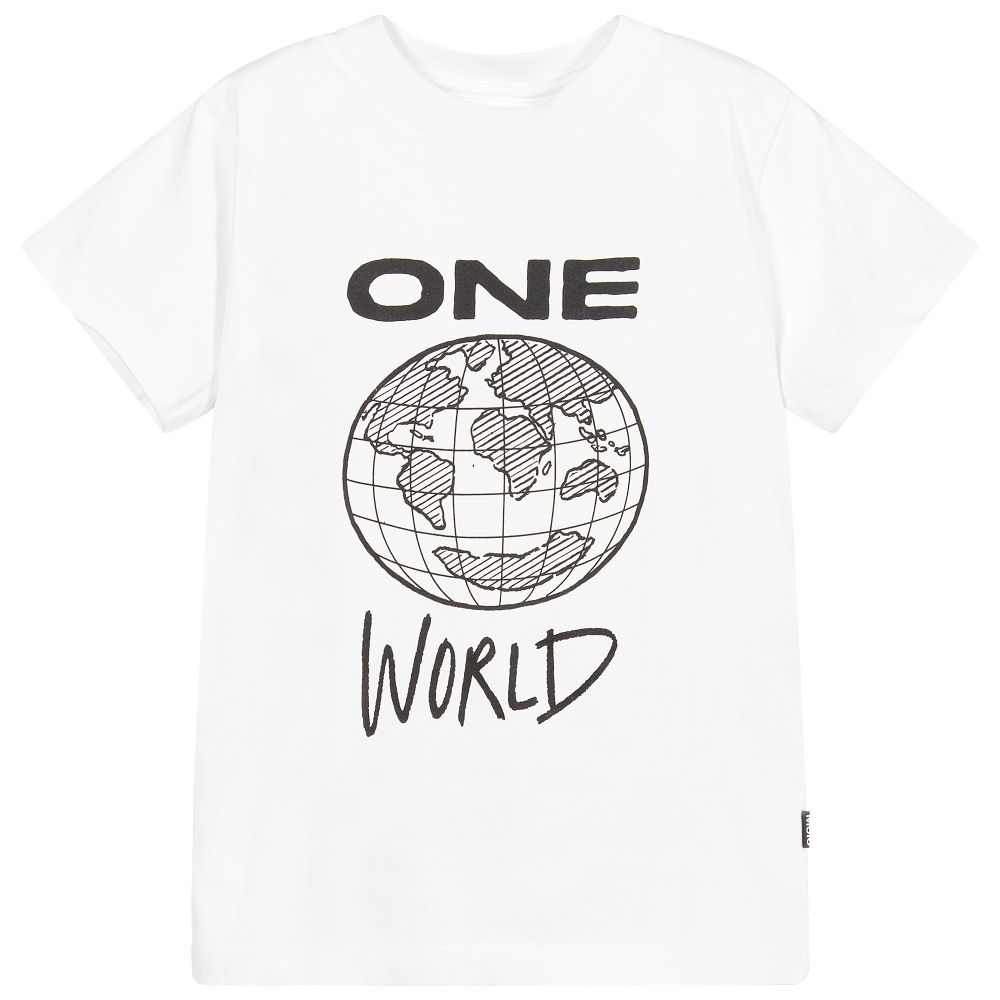 Molo - T-shirt blanc en coton biologique | Childrensalon