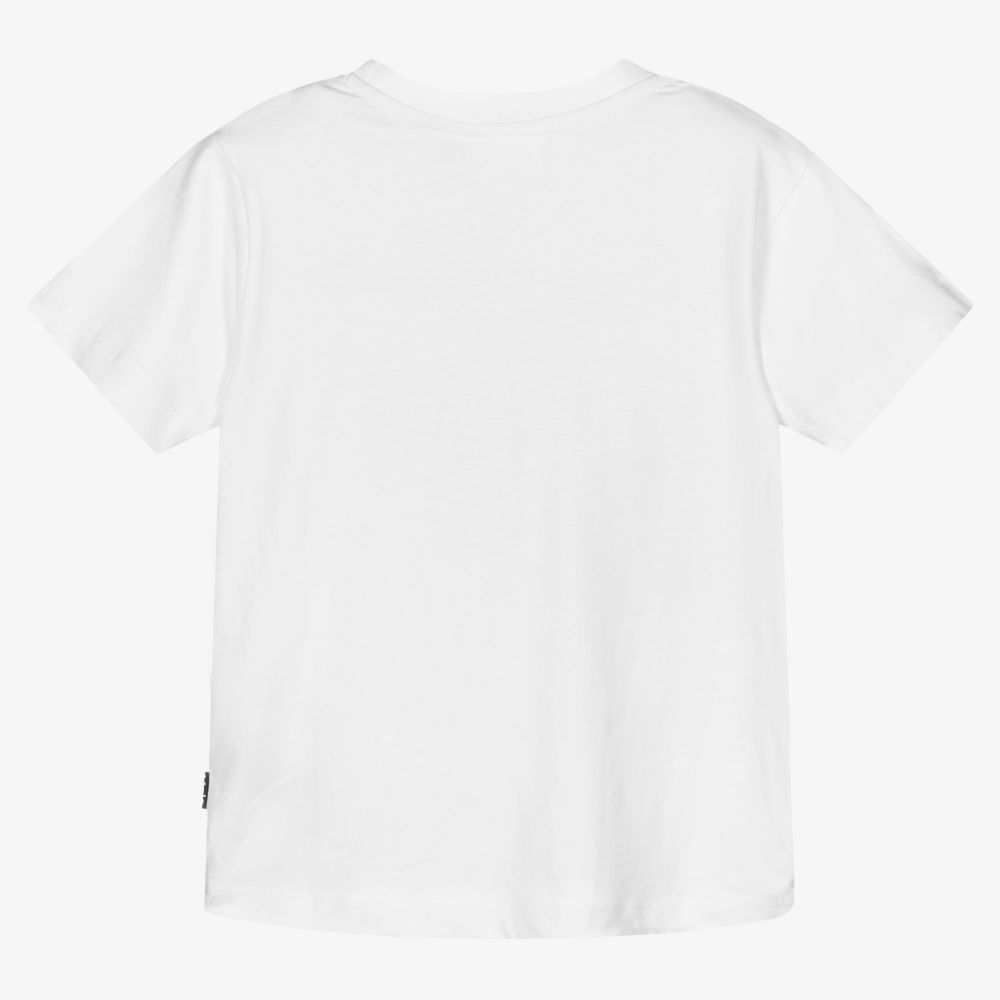 Molo-White Organic Cotton T-Shirt | Childrensalon Outlet