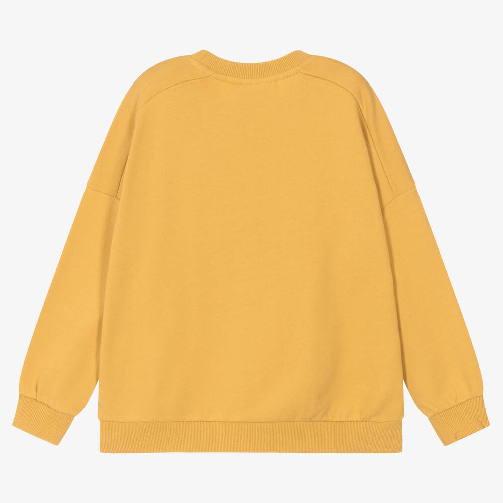 Molo-Yellow Bird Cotton Sweatshirt | Childrensalon Outlet