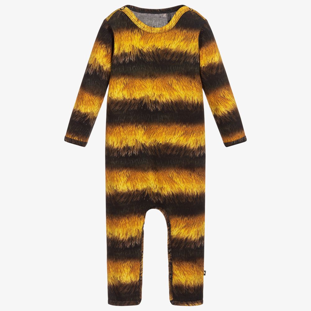 Molo - Yellow & Black Organic Romper | Childrensalon