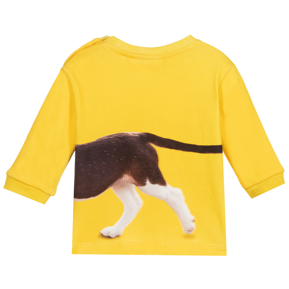 Molo-Желтая хлопковая толстовка с собакой | Childrensalon Outlet