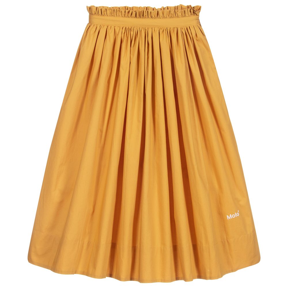 Molo-Yellow Cotton Long Skirt | Childrensalon Outlet