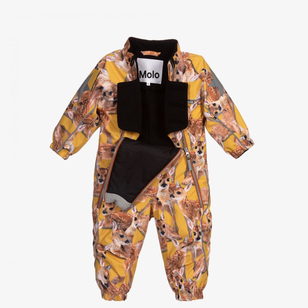 Molo-Yellow Fawns Snowsuit  | Childrensalon Outlet