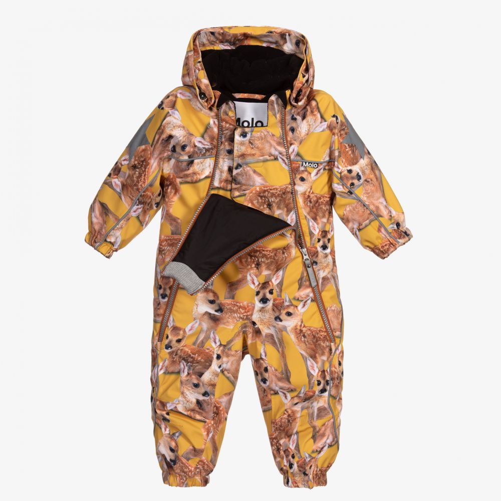 Molo-Yellow Fawns Snowsuit  | Childrensalon Outlet