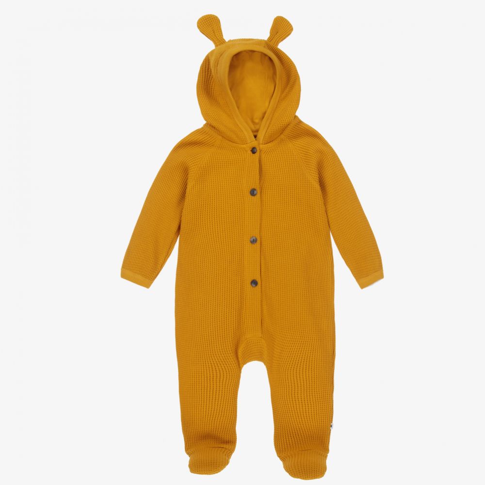 Molo - Yellow Organic Cotton Babygrow | Childrensalon