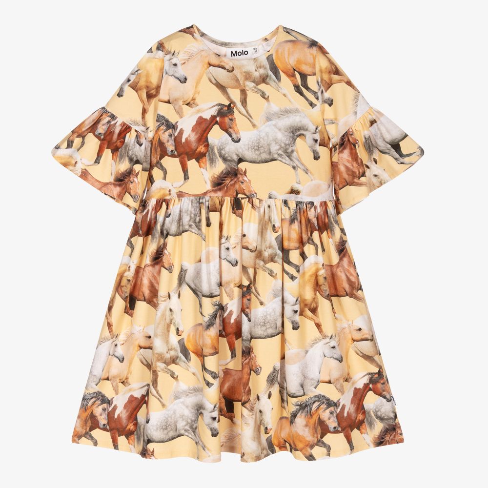 Molo - Yellow Organic Cotton Dress | Childrensalon