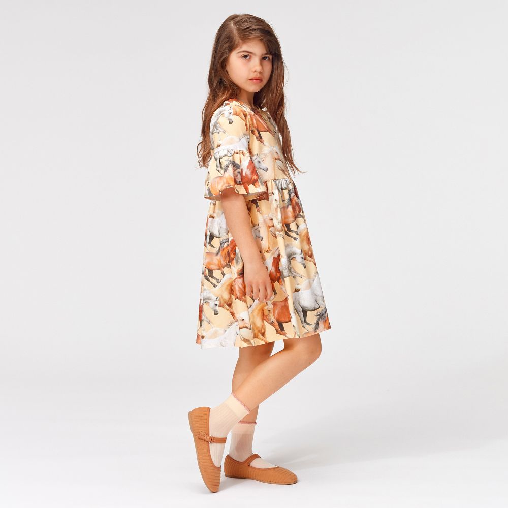 Molo floral-print organic cotton dress - Yellow