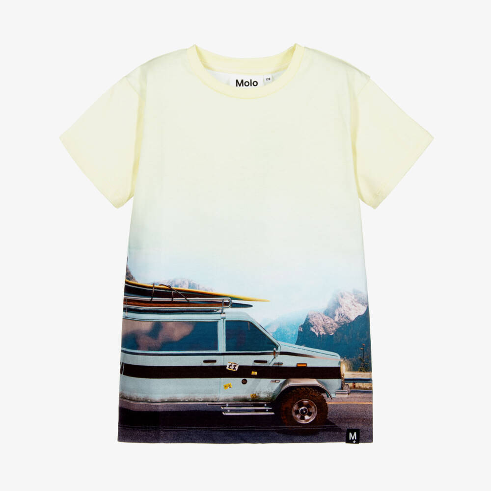 Molo-Желтая футболка из органического хлопка | Childrensalon Outlet