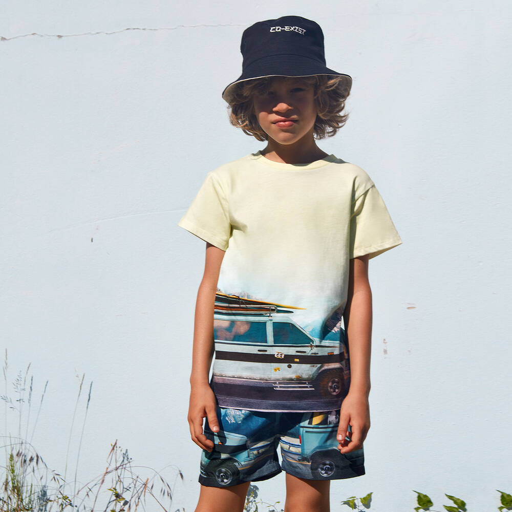 Molo-Yellow Organic Cotton T-shirt | Childrensalon Outlet