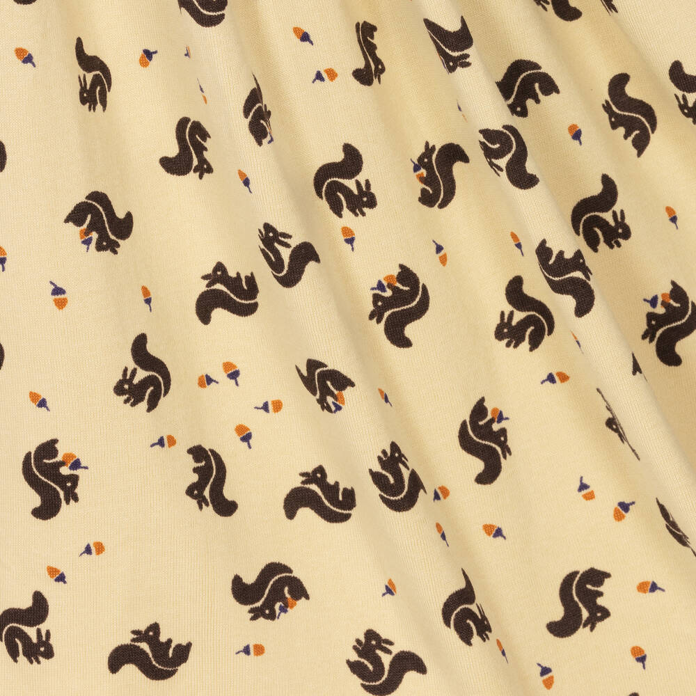 Molo-فستان أطفال قطن عضوي جيرسي لون أصفر | Childrensalon Outlet