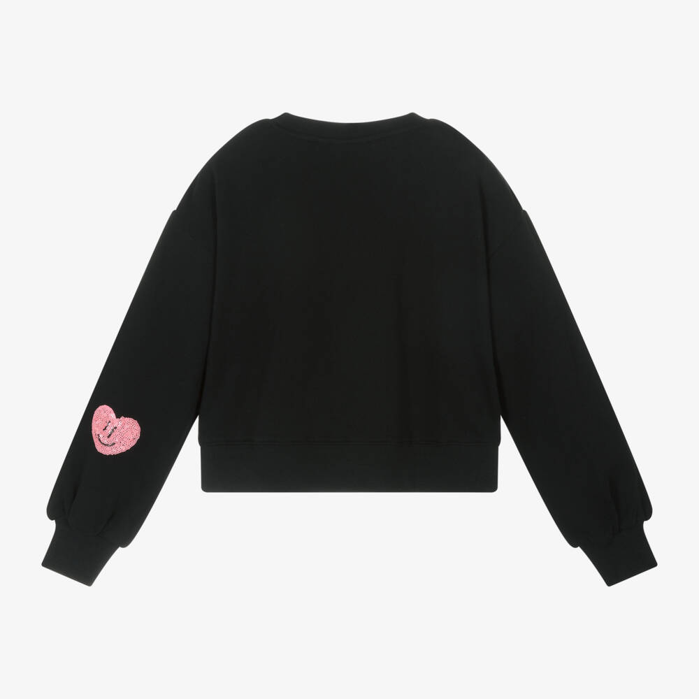 Molo-Свитер с блестящим сердцем для девочек в угольном цвете | Childrensalon Outlet