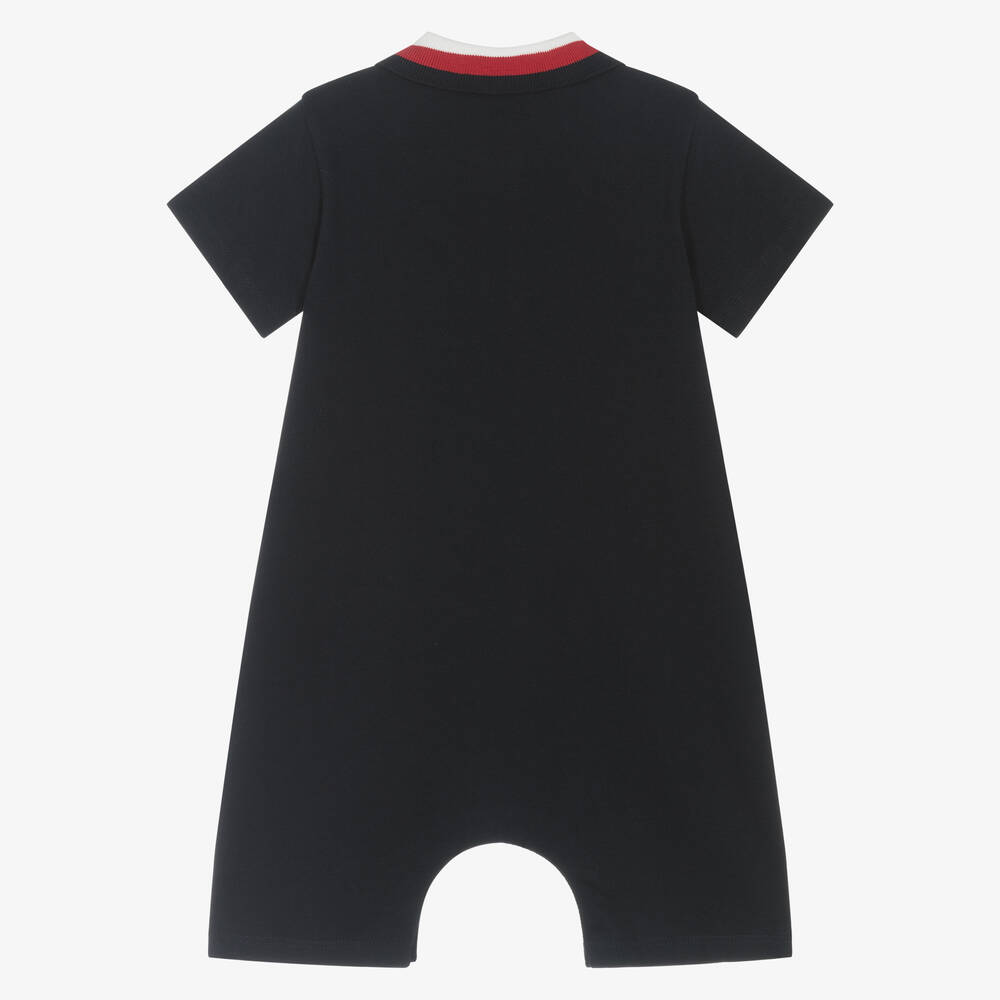 Moncler Enfant-Baby Boys Navy Blue Cotton Shortie | Childrensalon Outlet