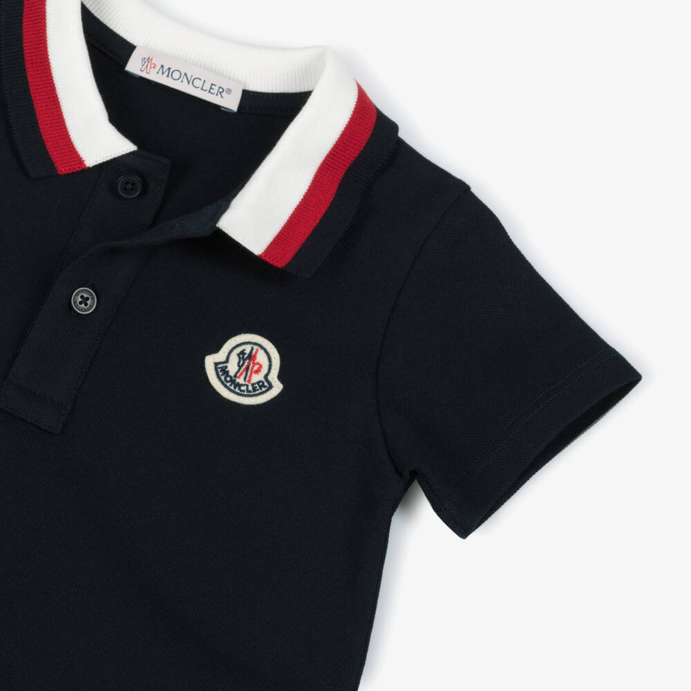 Moncler Enfant-Baby Boys Navy Blue Cotton Shortie | Childrensalon Outlet