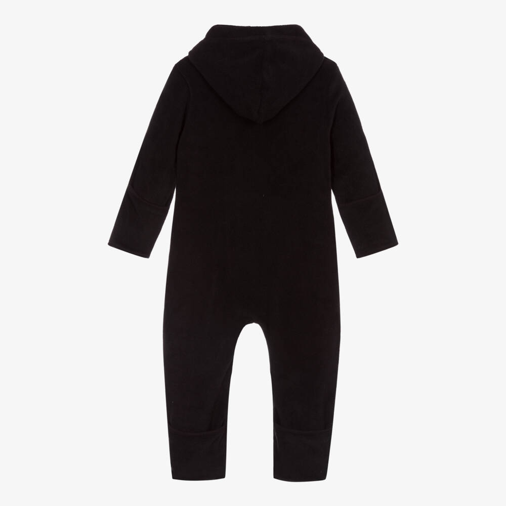 Moncler Enfant-Black Cozy Fleece Romper | Childrensalon Outlet