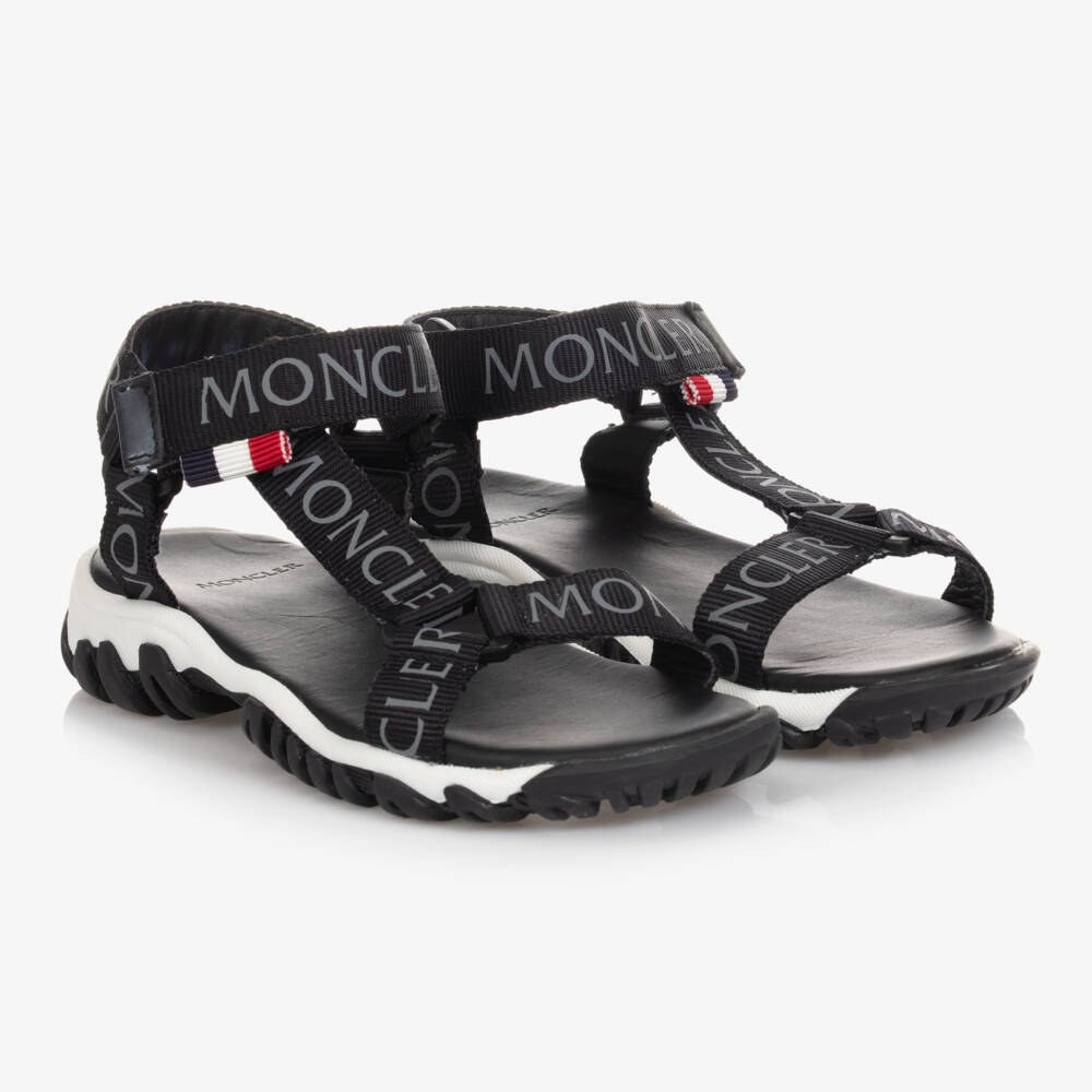 Moncler Enfant-Black Velcro Adventure Sandals | Childrensalon Outlet