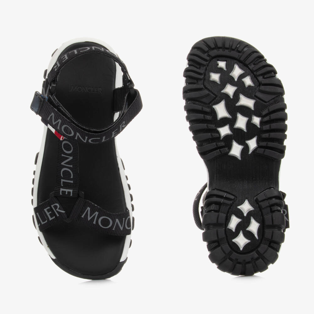 Moncler Enfant-Black Velcro Adventure Sandals | Childrensalon Outlet