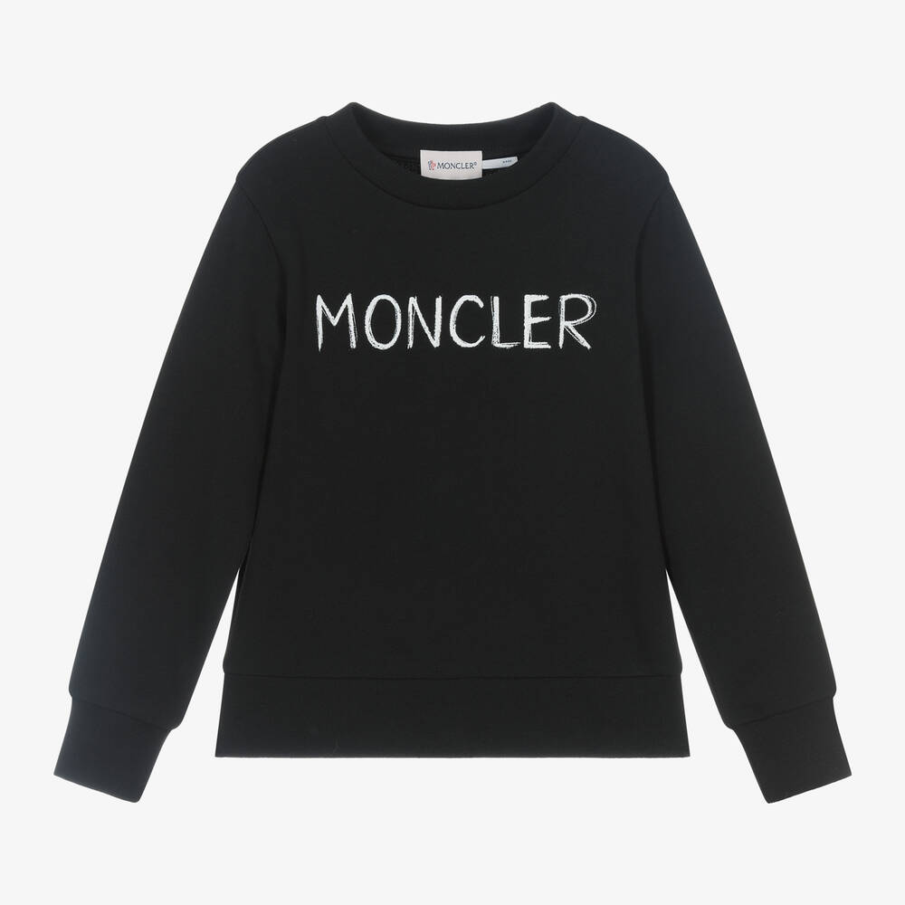 Moncler Enfant-Boys Black Cotton Sweatshirt | Childrensalon Outlet