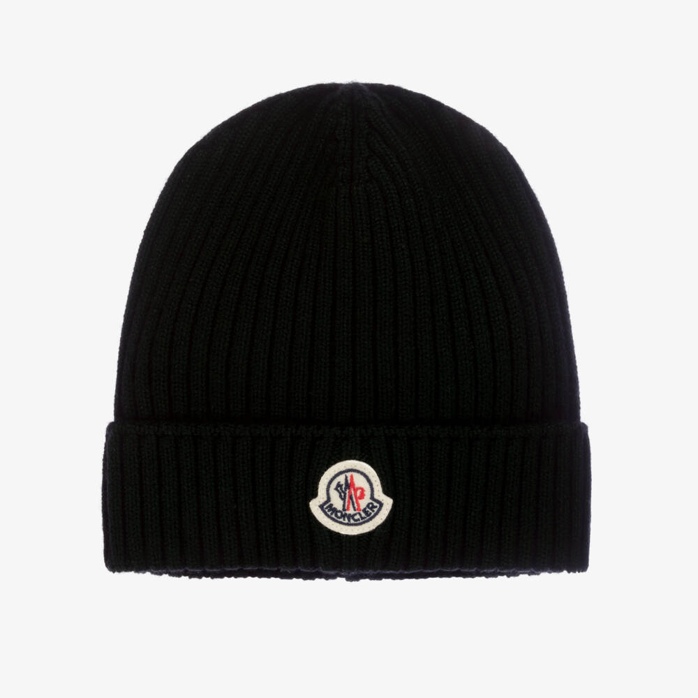 Moncler Enfant-Boys Black Wool Hat | Childrensalon Outlet