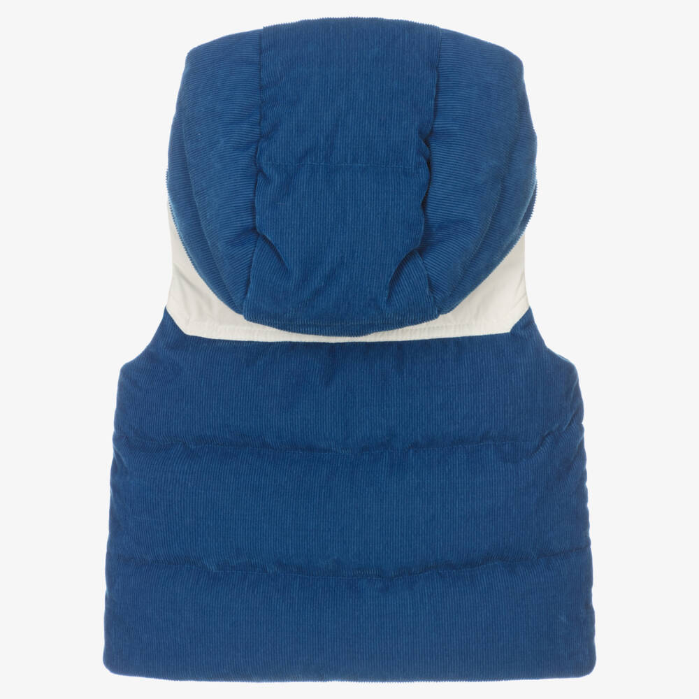 Moncler Enfant-سترة بويفر زرقاء بغطاء للرأس للأولاد | Childrensalon Outlet