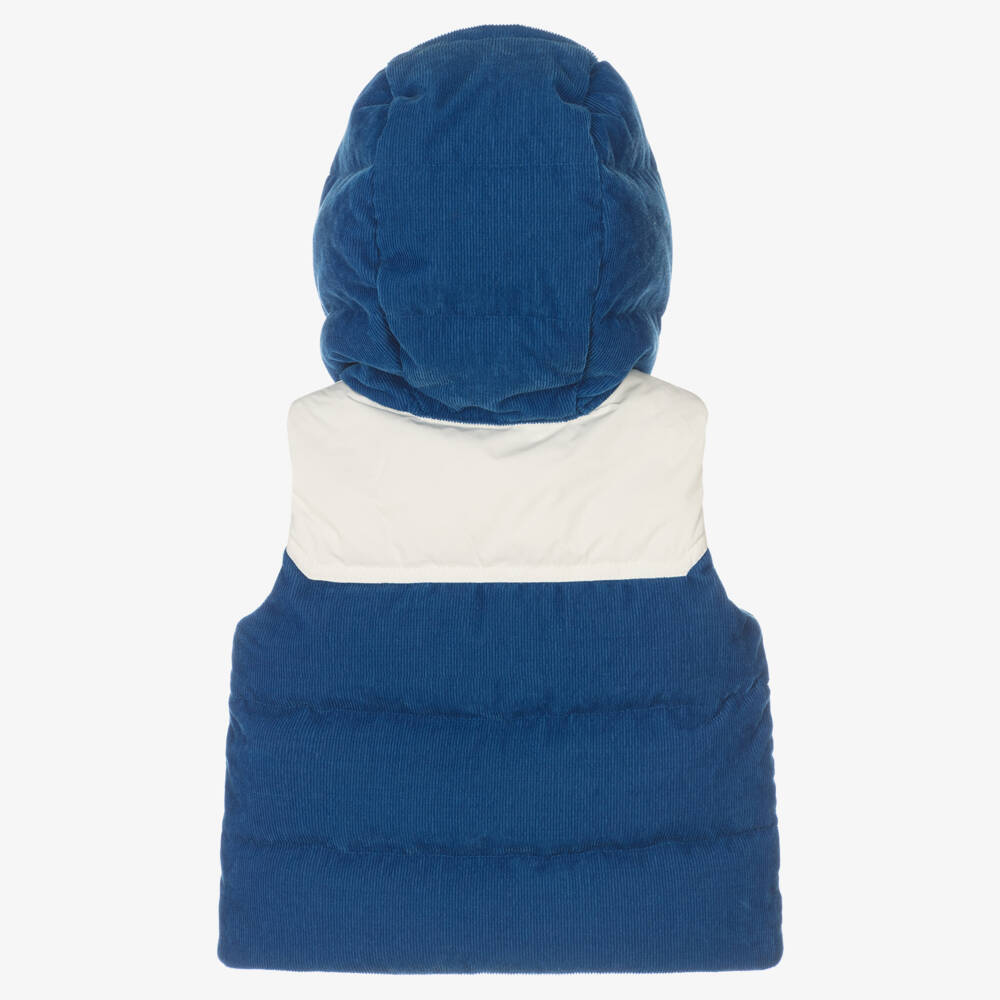 Moncler Enfant-سترة بويفر زرقاء بغطاء للرأس للأولاد | Childrensalon Outlet