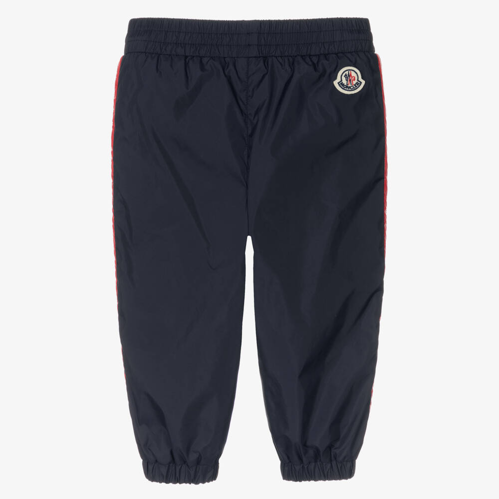 Moncler Enfant-بنطلون رياضي كلاسيكي أزرق داكن للأولاد | Childrensalon Outlet