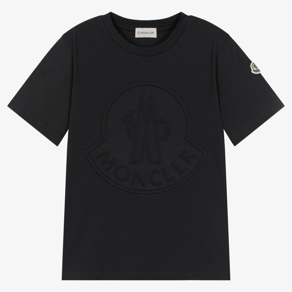 Moncler Enfant-تي شيرت قطني أزرق داكن للأولاد | Childrensalon Outlet