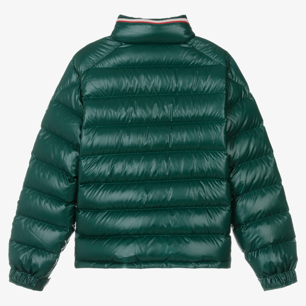 Moncler Enfant-جاكيت بويز منفوخ زمردي | Childrensalon Outlet