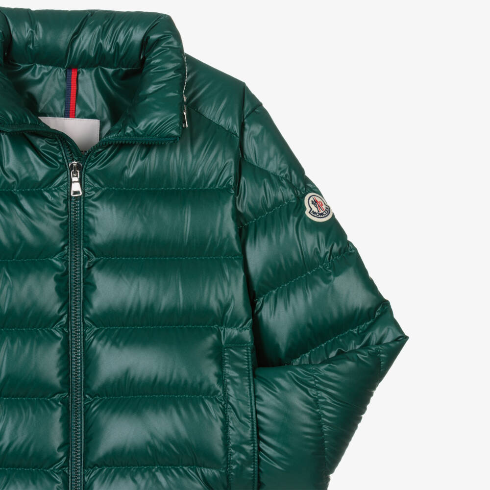 Moncler Enfant-جاكيت بويز منفوخ زمردي | Childrensalon Outlet