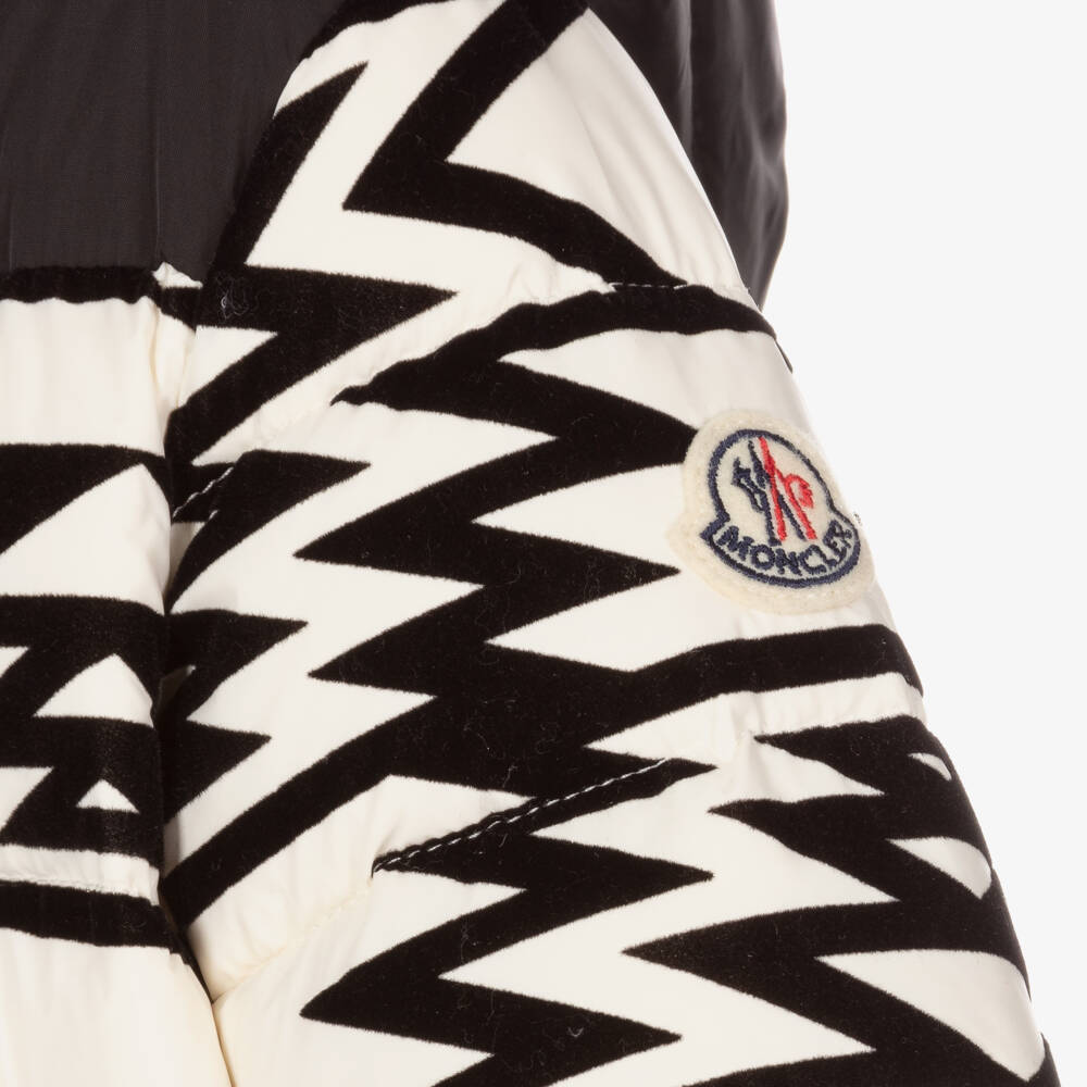 Moncler Enfant-Boys Ivory and Black Puffer Jacket | Childrensalon Outlet
