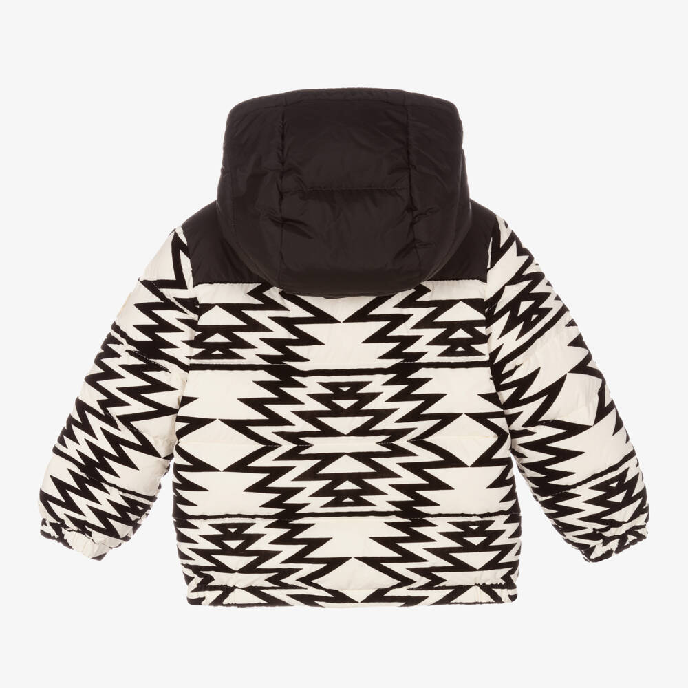 Moncler Enfant-Boys Ivory and Black Puffer Jacket | Childrensalon Outlet