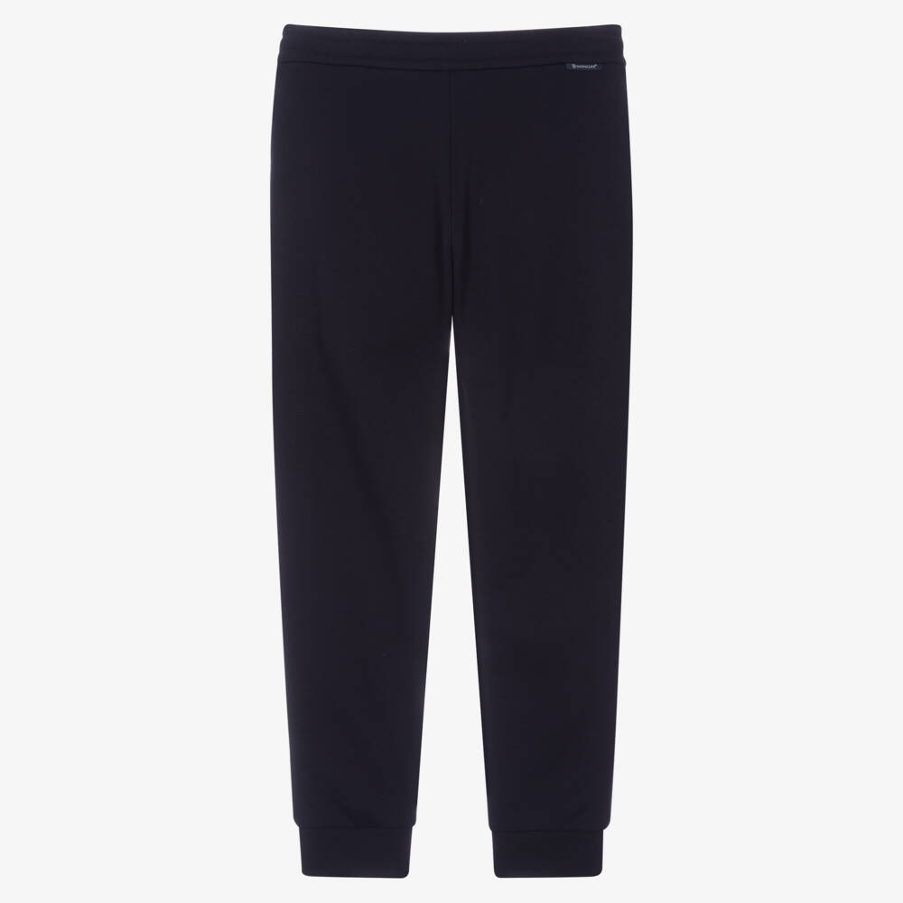 Moncler Enfant-بنطلون رياضي قطني للأولاد بلون منتصف الليل | Childrensalon Outlet