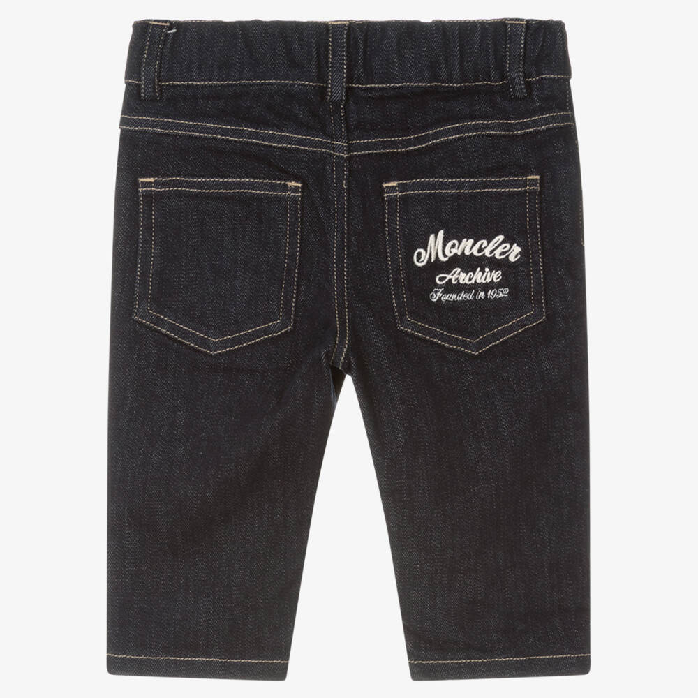 Moncler Enfant-بنطلون جينز أزرق داكن للأولاد | Childrensalon Outlet
