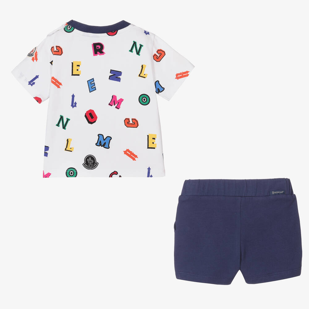 Moncler Enfant-Boys Navy Cotton T-Shirt Set | Childrensalon Outlet