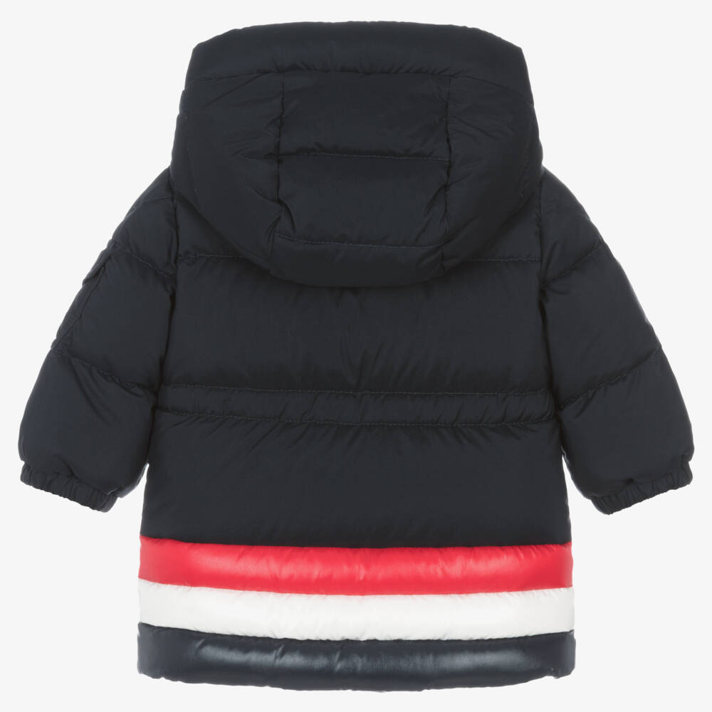 Moncler Enfant-Boys Navy Down-Filled Parka Coat | Childrensalon Outlet
