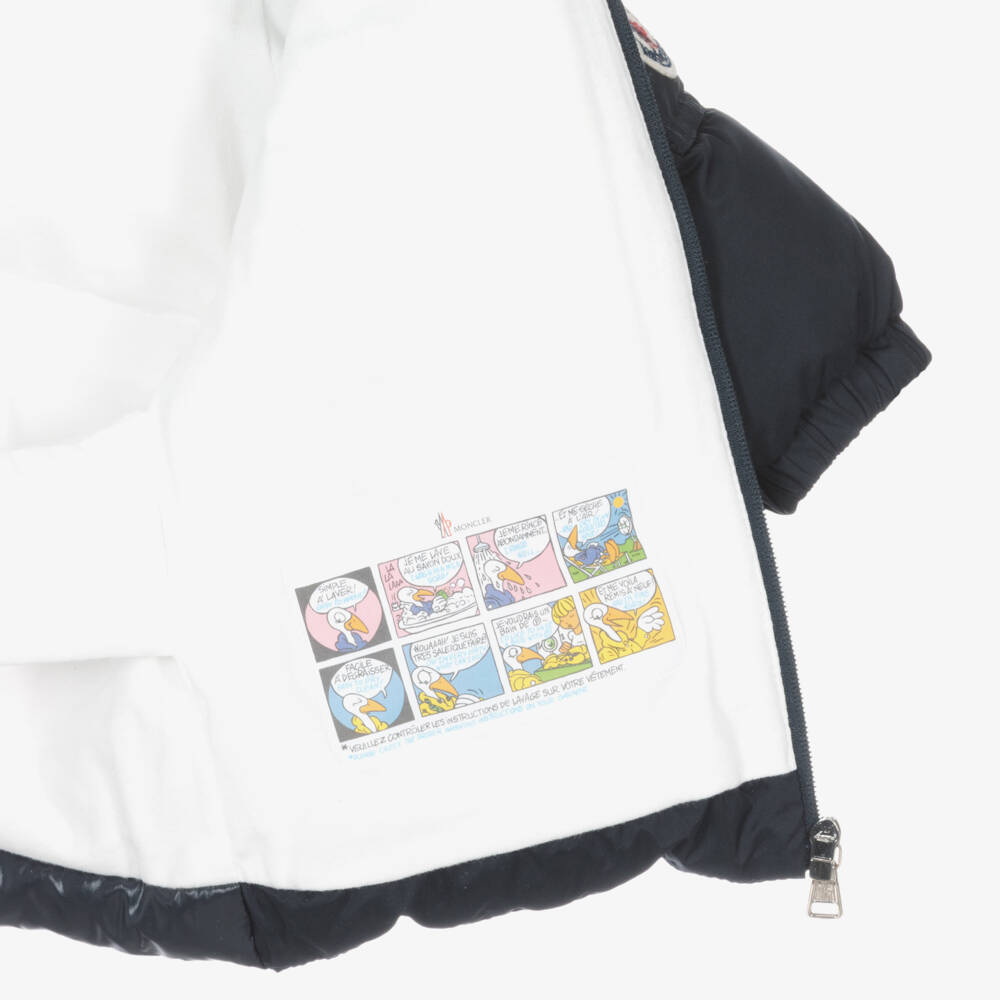 Moncler Enfant-Boys Navy Down-Filled Parka Coat | Childrensalon Outlet