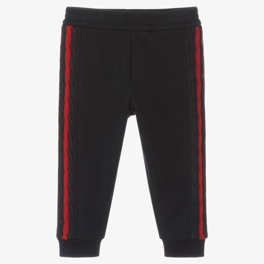 Moncler Enfant-بنطلون رياضي قطني ناعم للأولاد بلون كحلي | Childrensalon Outlet